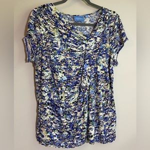 Simply Vera Vera Wang size XL short sleeved asymmetrical top